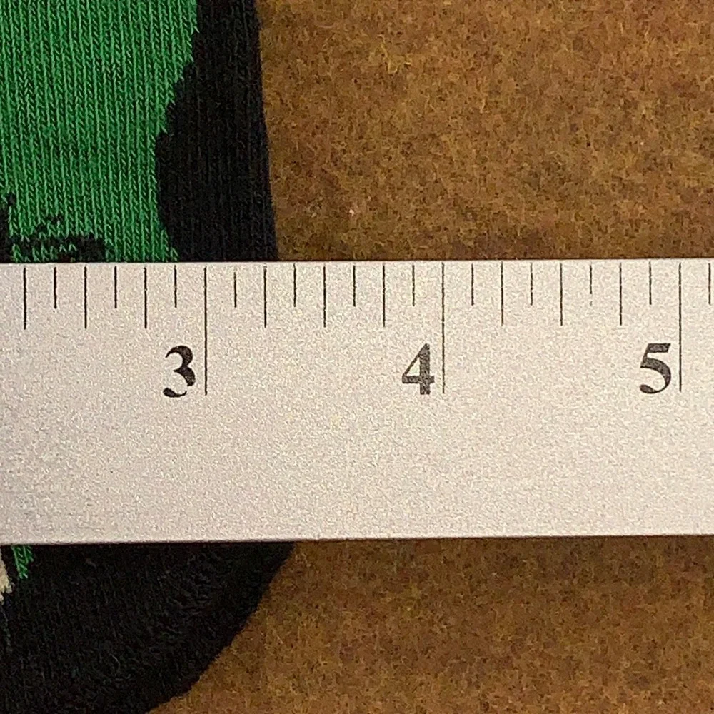 Parquet Mens 10-13 Black Green Zombie Monster Foot Novelty Crew Socks NWT